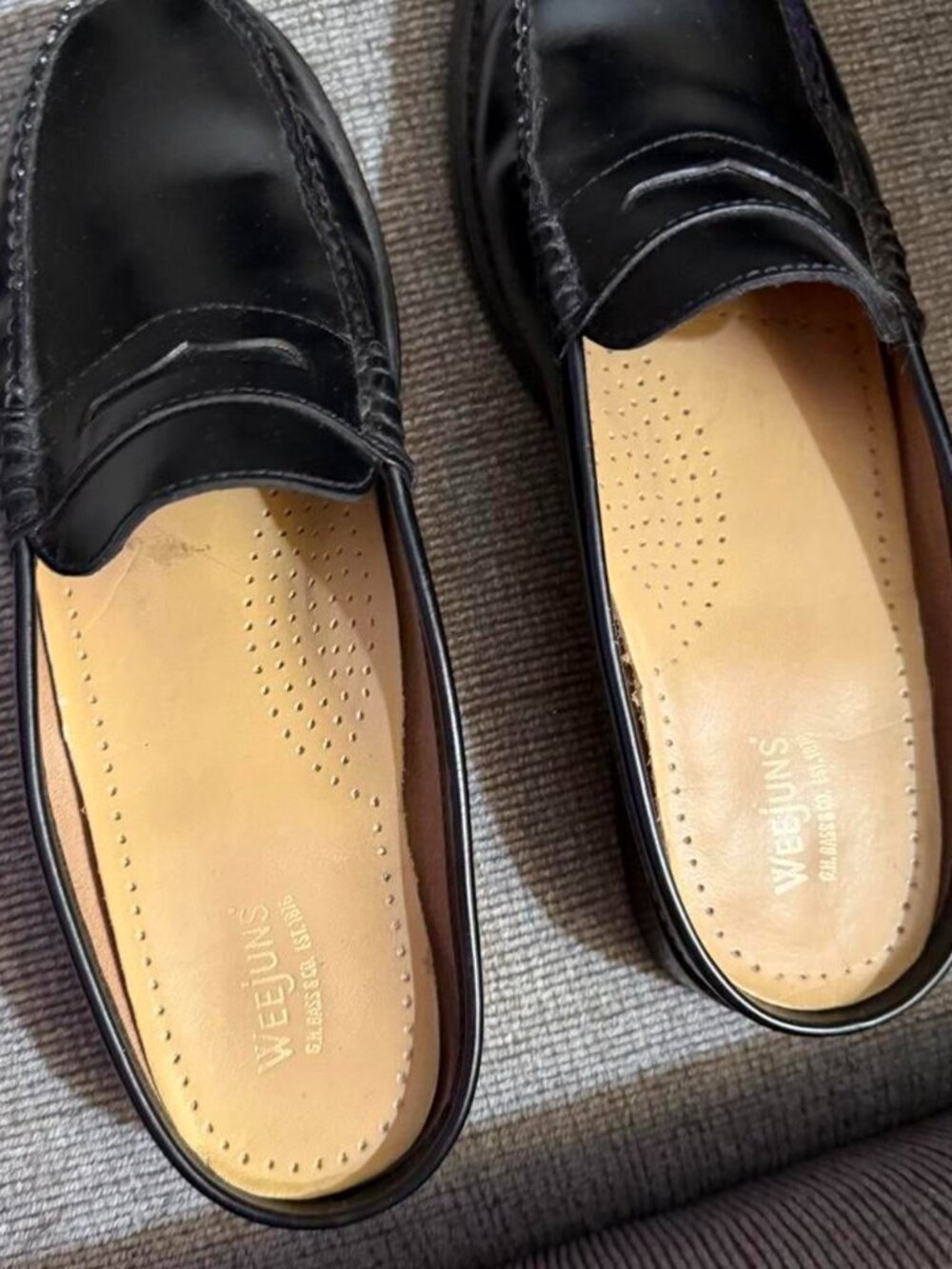 G.H. Bass & Co. Whitney Weejuns Black Leather Women's Penny Loafers
